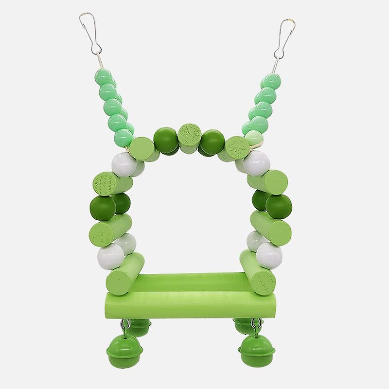 Safe Non Toxic Bird Toys Parrot Supplies Bird Cage Decoration Rainbow Swing Stand