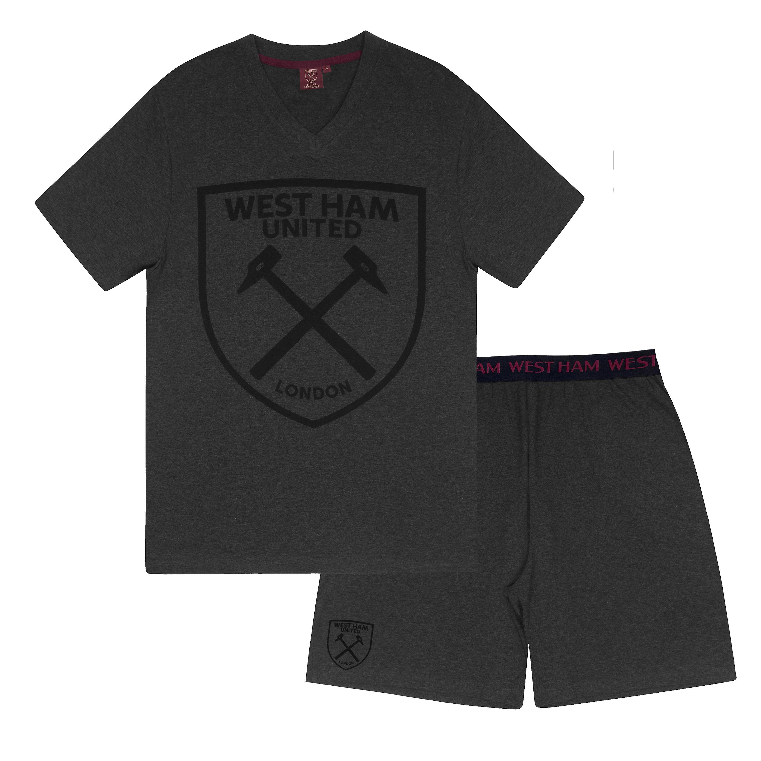 West Ham United FC Mens Pyjamas Short Loungewear OFFICIAL Football