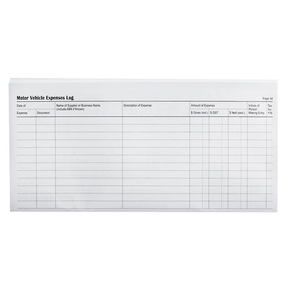 Wildon 86W Vehicle and Business Expenses Log Book Durable Lamimated Cover