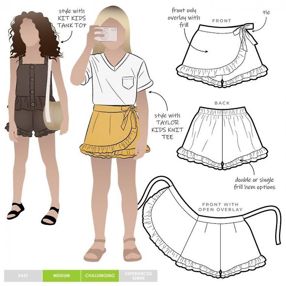 Style Arc Sewing Pattern Kids Margot Skort Ages 8-16