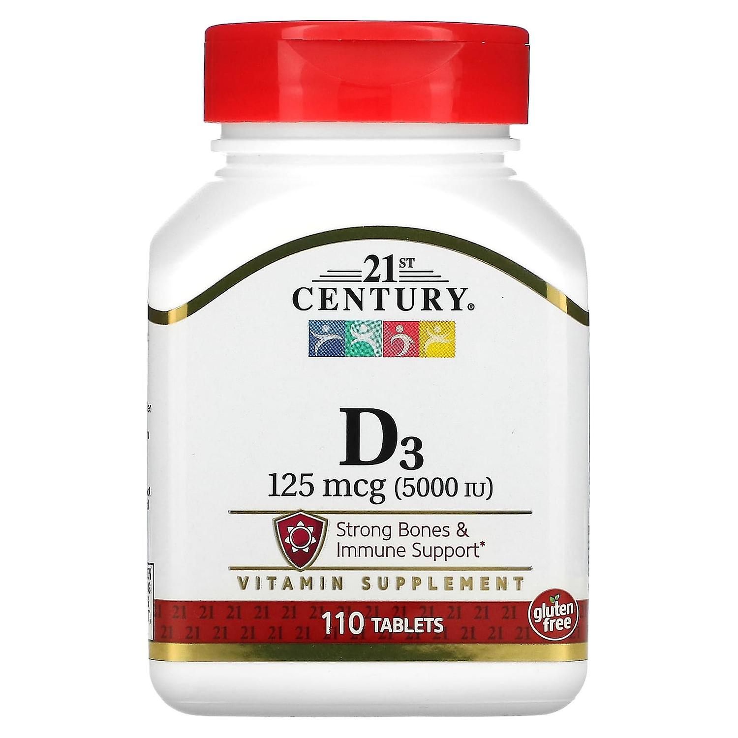 21st Century, Vitamin D3, 125 mcg (5,000 IU), 110 Tablets