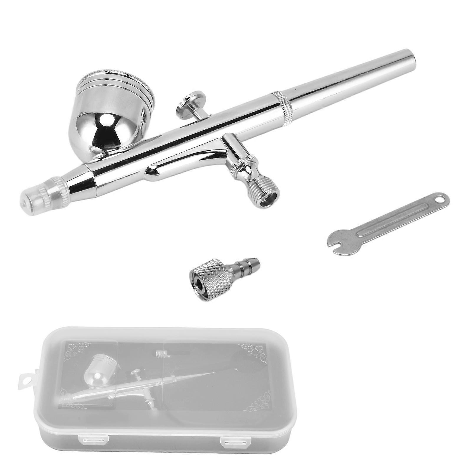 Kit aérographe en acier inoxydable, stylo de pulvérisation de peinture précis à double action pour gâteau de tatouage temporaire