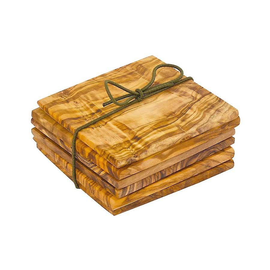 Square Olive Wood Coasters