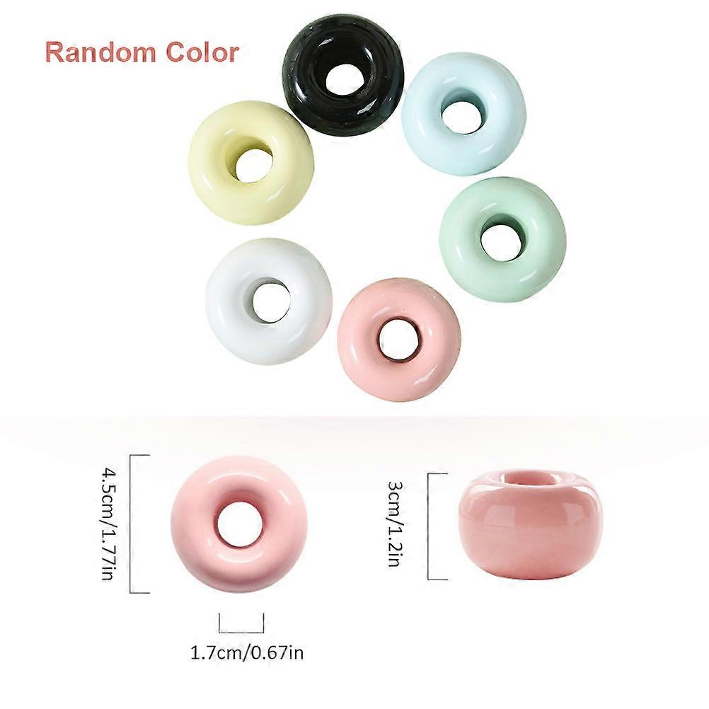 Random Mini Ceramic Toothbrush Holders Ceramic Tooth Brush Stand for Bathroom Vanity Countertops