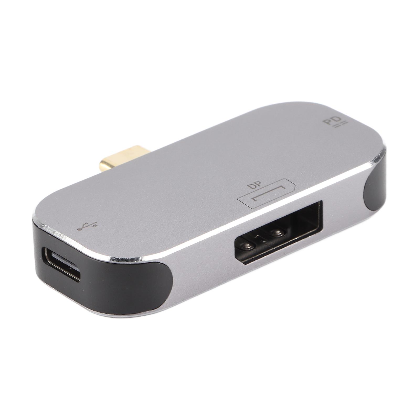 Docking Station Multifunctional 3 in 1 Type C Male to DP 2 Type C Female USB C Hub for Windows for Android for OS X