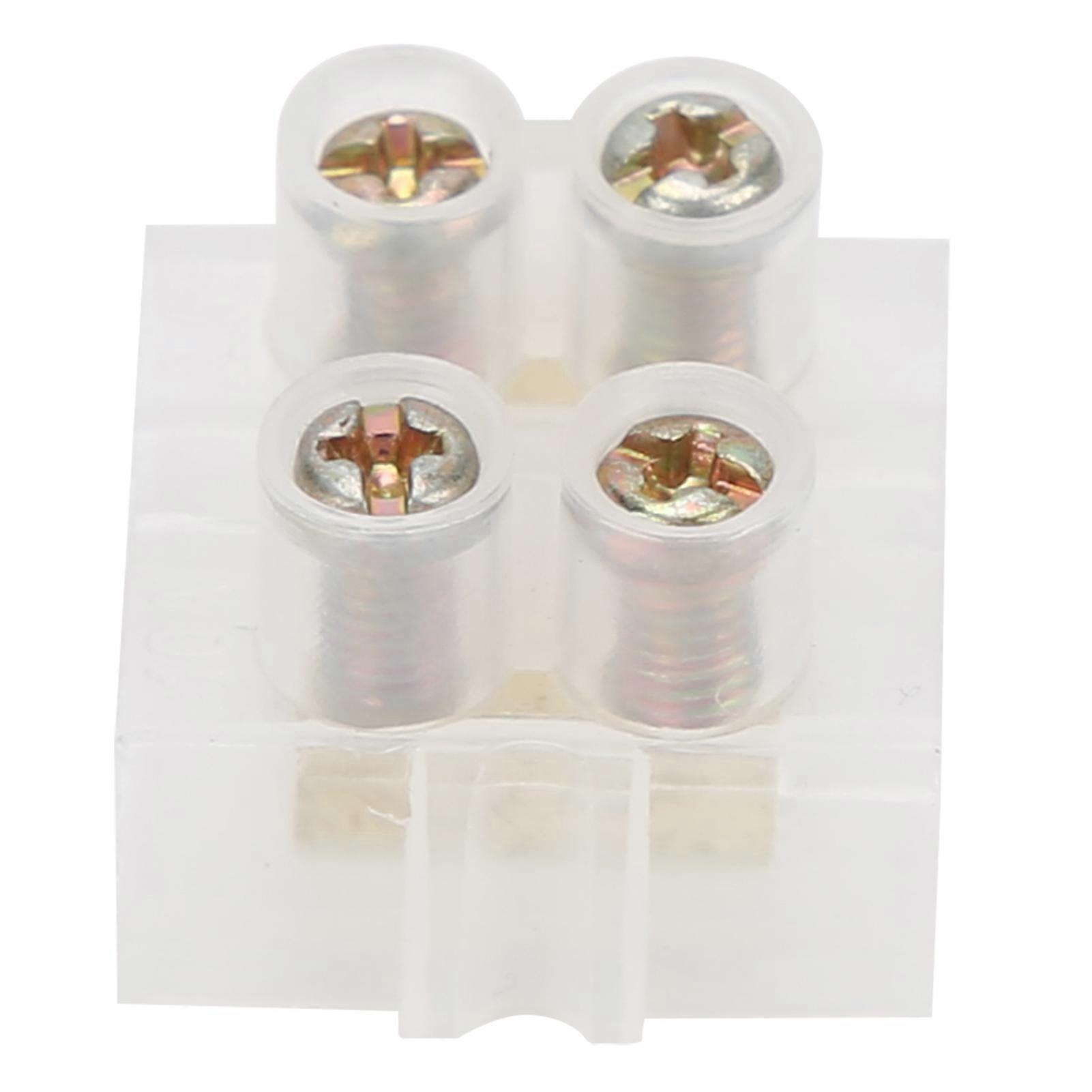 50Pcs Terminal Block Strip FlameRetardant ThroughType Wire Connector 10A Industrial Supplies(2in2out )