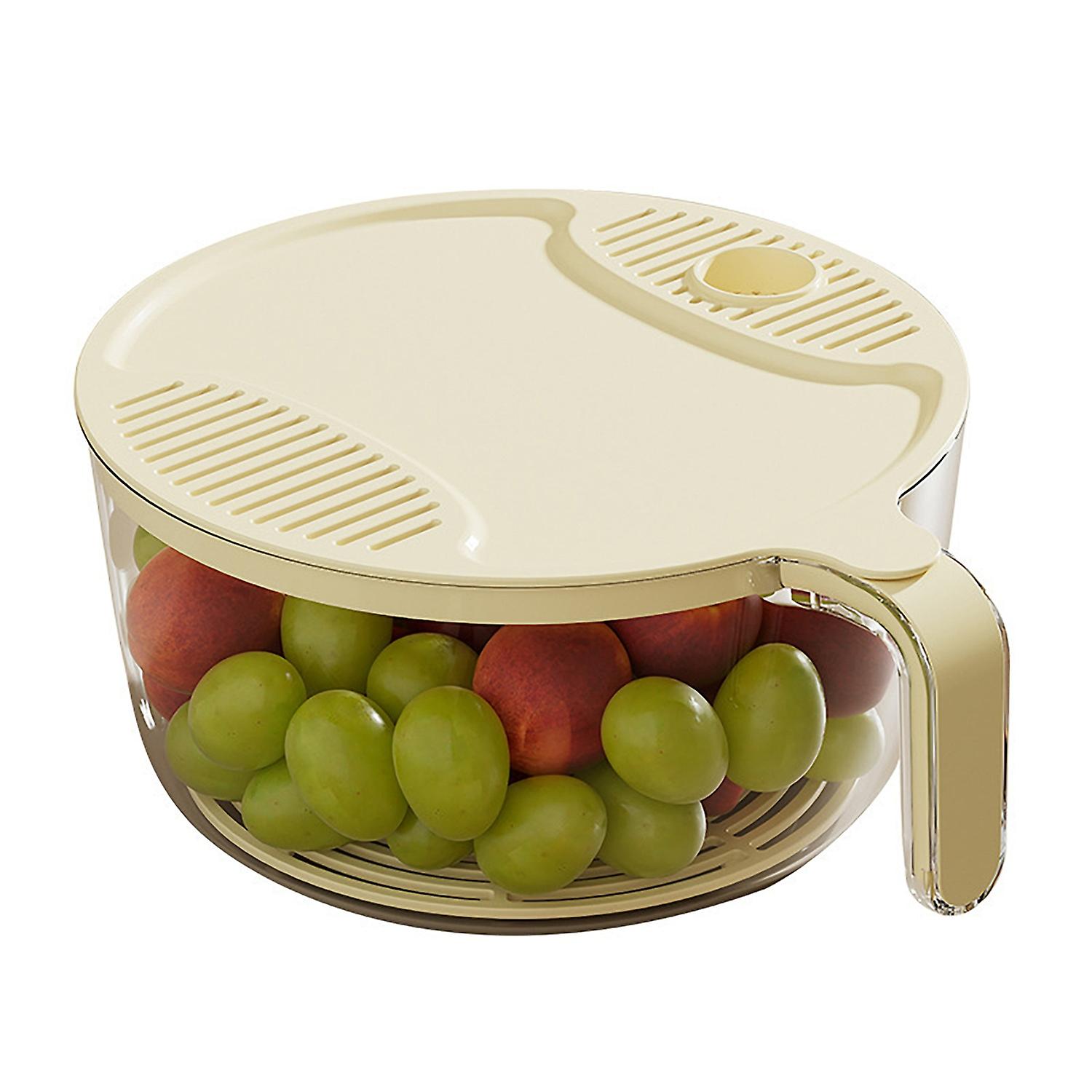 Rice Sieve Leaky BPA Free Multi-purpose Large Capacity Reusable Rice Washing with Lid Kitchen Wash