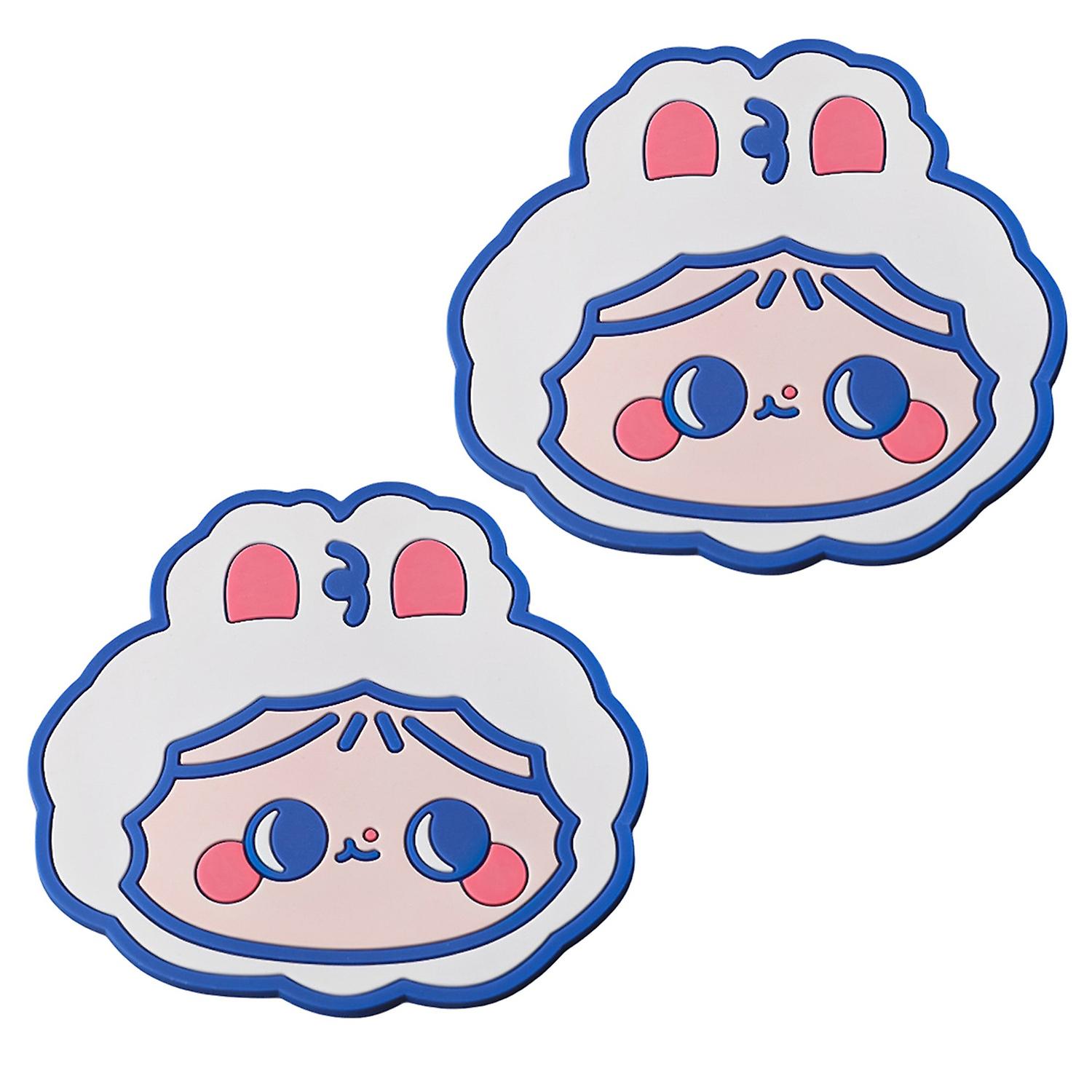 OuZhan 2Pcs Special-Shaped Coaster Fine Workmanship Soft-touching Non-deformable Insulation Coaster