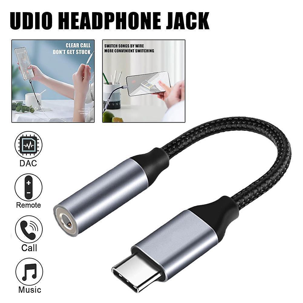 USB Type C Adapter to 3.5mm AUX Audio Headphone Jack For Android m2u N8 X0I9