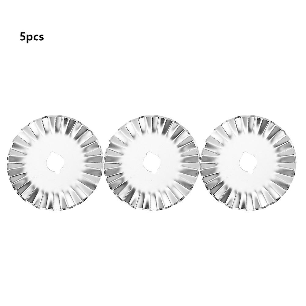 5PCS 45mm Wave Rotary Cutter Blade: For Patchwork Leather Fabric Paper Cutting