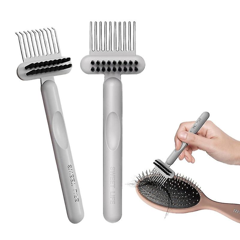 Brosse à cheveux outil de nettoyage peigne brosse de nettoyage peigne peigne nettoyant brosse à cheveux, nettoyage de brosse à cheveux 2 en 1 aussi