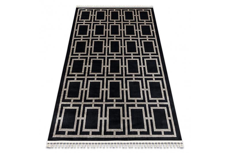 Tæppe AMOUR 53078B sort - Geometrisk, linjer moderne, elegant