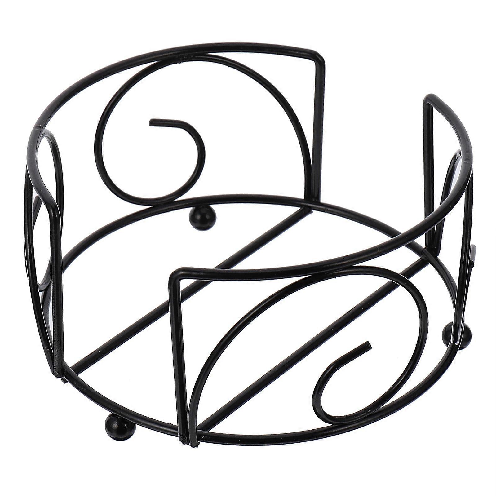 1 पीसी कोस्टर धारक लौह धातु धारक सरल प्लेसमैट स्टोरेज रैक रसोई गैजेट