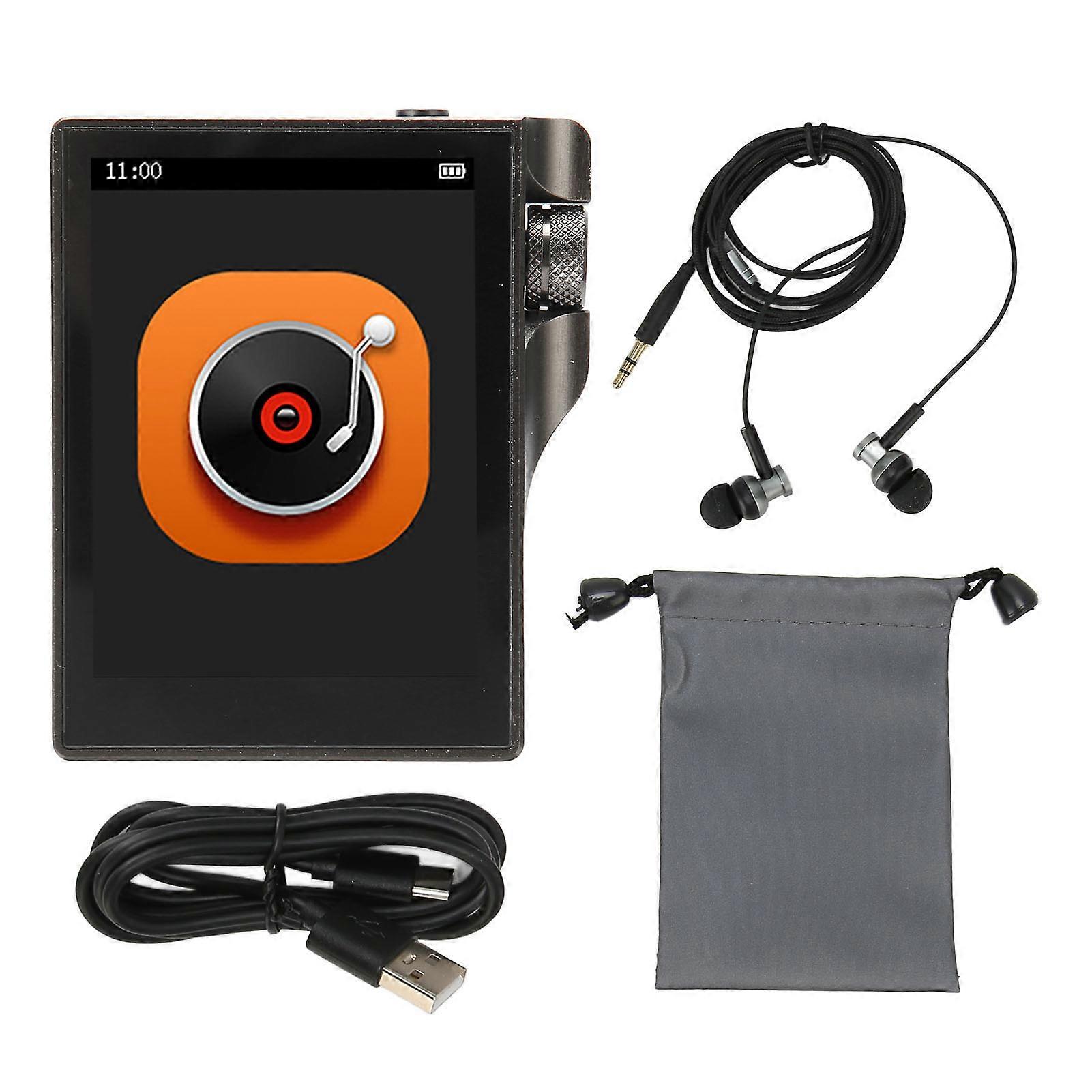 MP3 Player 2.4 Inch Touch Screen HiFi Lossless DSD High Resolution 32GB Portable Music Player with Memory Card for Daily 128GB