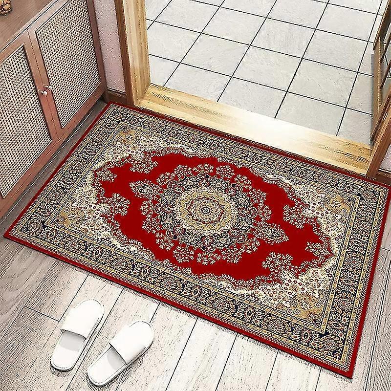 Rutschfeste Innentürmatten Teppich waschbar wasserabsorbierend schmutzabweisend Fußmatte Retro Perserteppich, 40x60cm/50x80cm