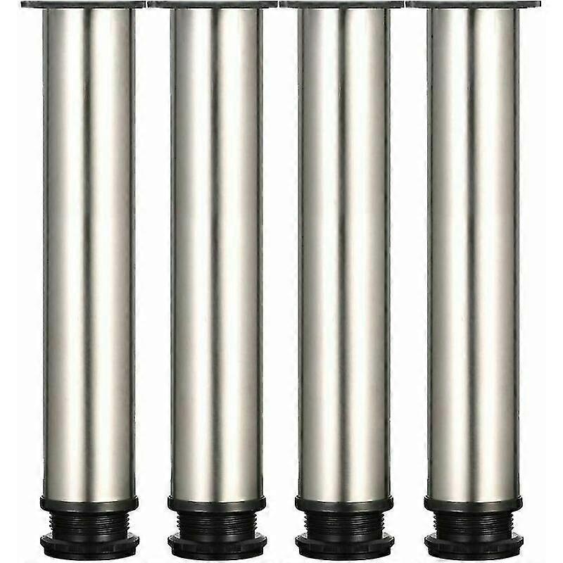 Kryc 4 أرجل قابلة للتعديل 300 مم ارتفاع رشاقته خزانة أرجل طاولة أرجل أثاث أرجل ، فولاذ مقاوم للصدأ مصقول ، ارتفاع قابل للتعديل 0-15 مم تأتي مع الفولاذ المقاوم للصدأ