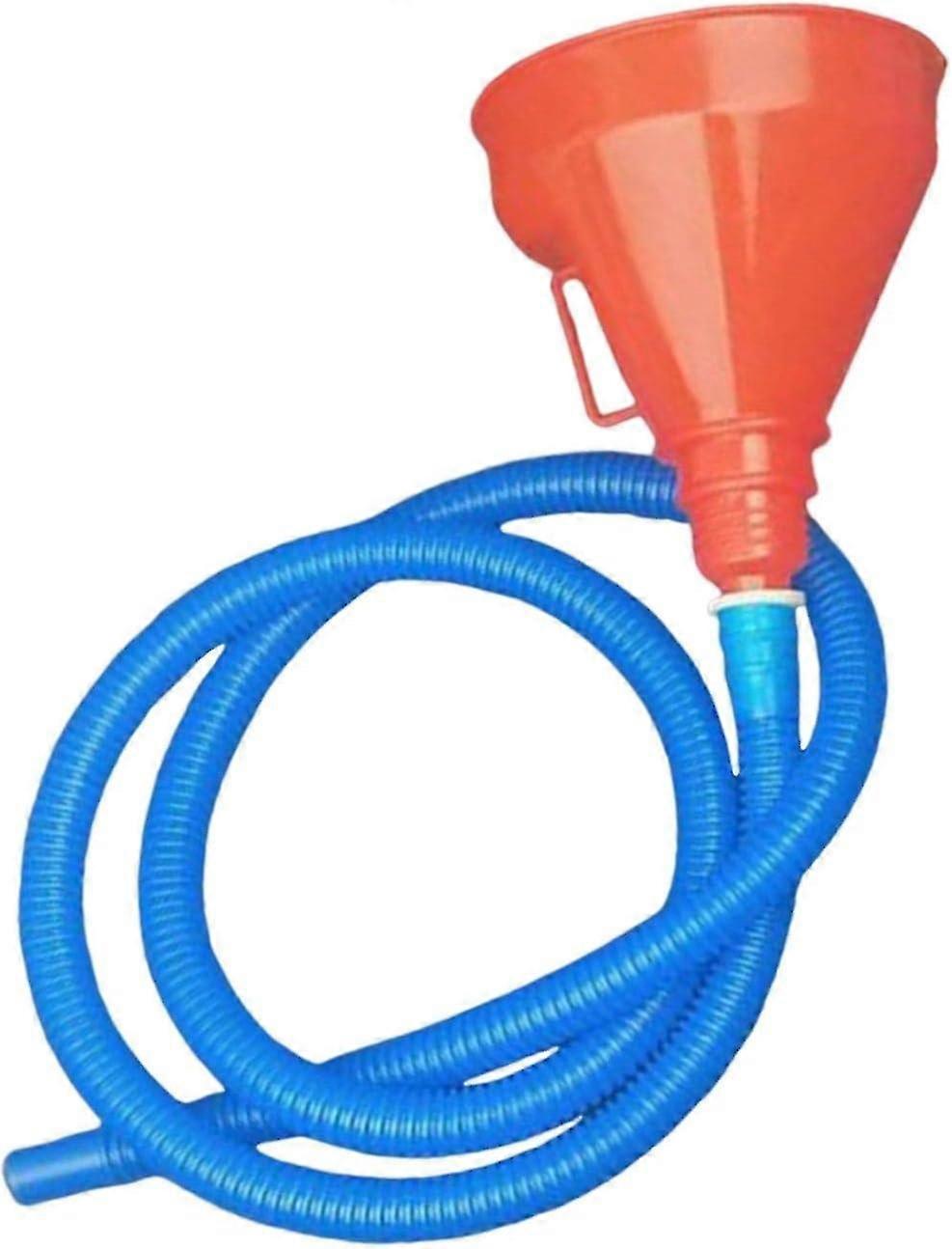 قمع بنزين السيارات 13 سم واسع الفم ملحق تمديد قابل للفصل مريح ، خرطوم 1 متر