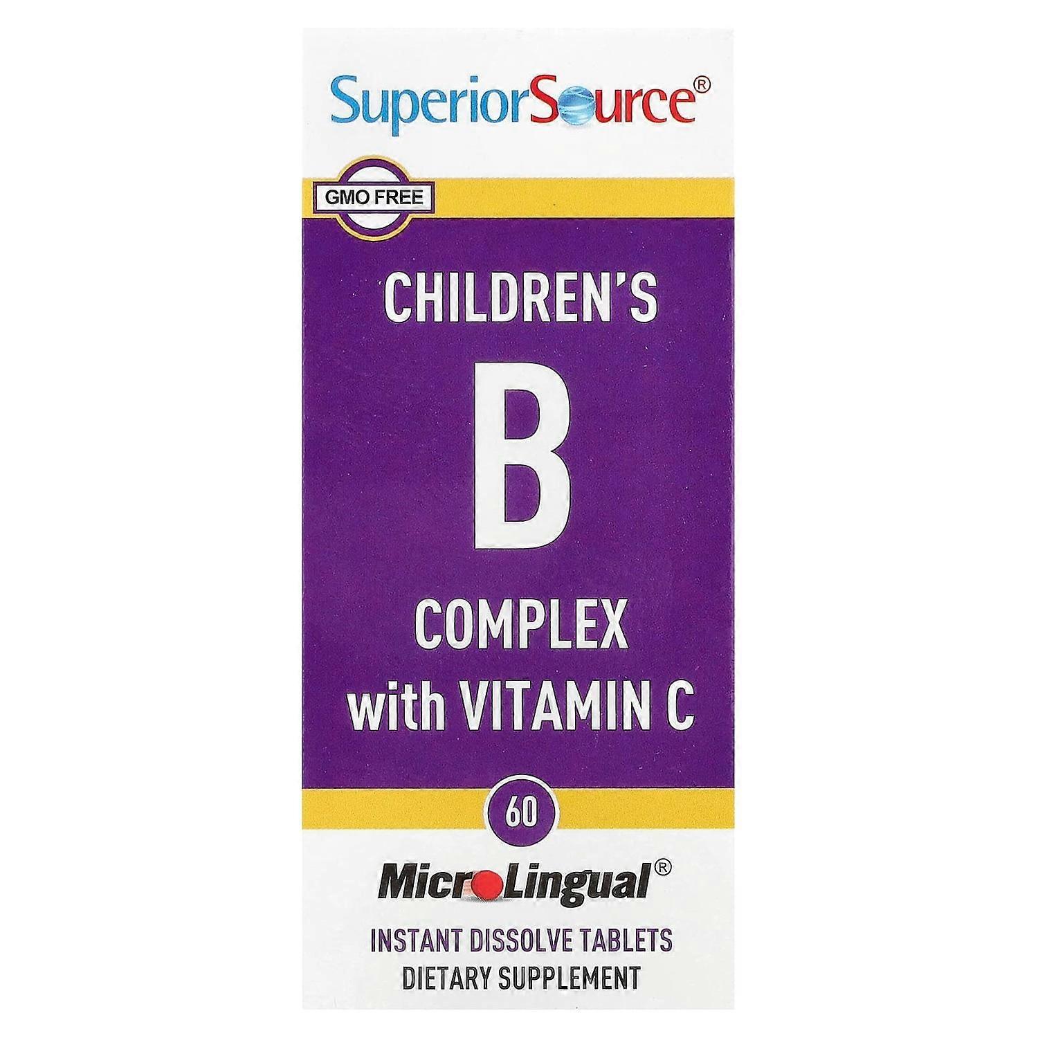 Superior Source, Children's B Complex with Vitamin C, 60 MicroLingual Instant Dissolve Tablets