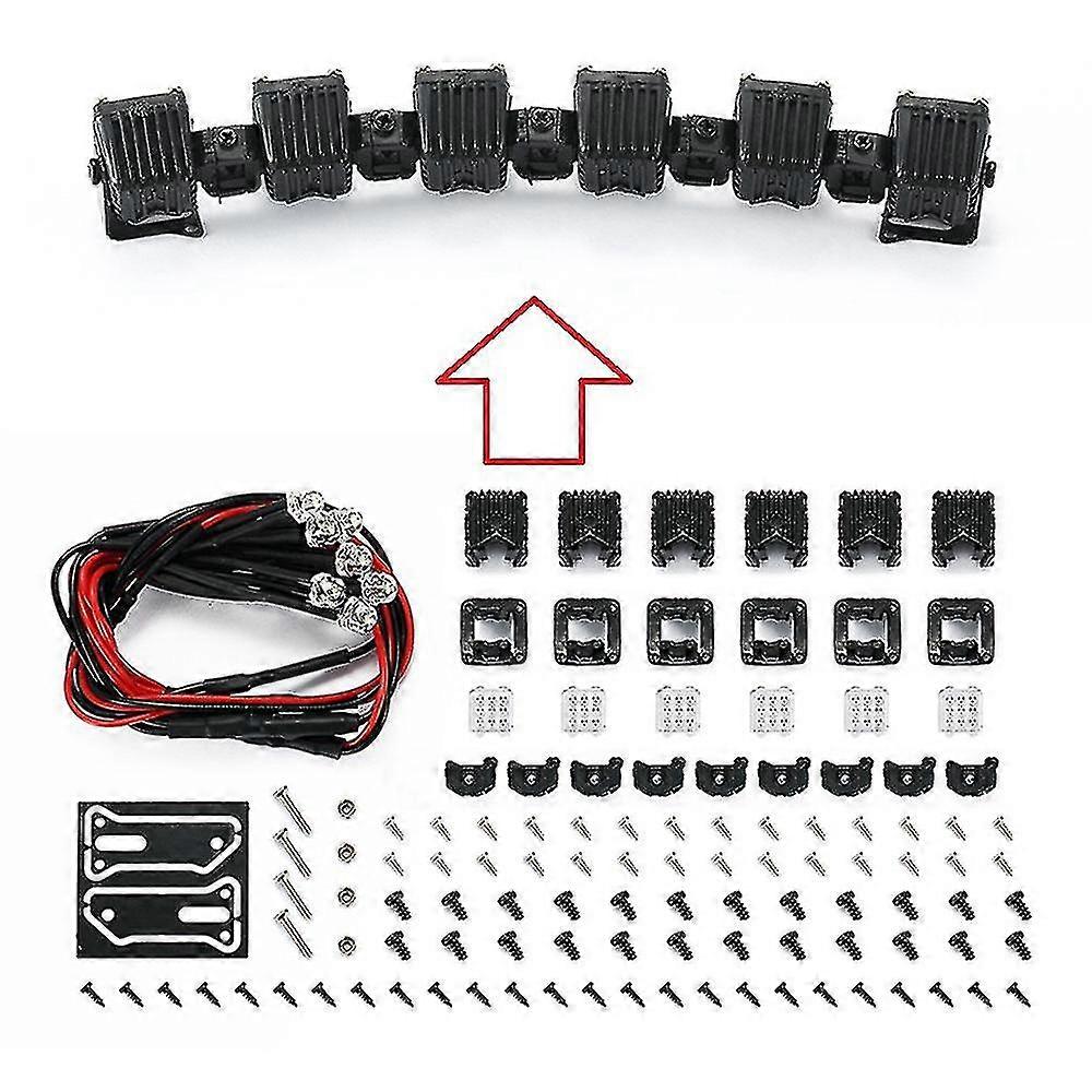 Led Dach Licht Bar Scheinwerfer Suchscheinwerfer kompatibel mit Mn D90 Wpl D12 RC Auto