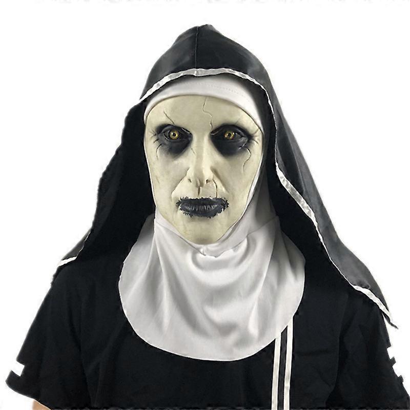 Halloween Nun Full Head Latex Mask For Scary Party