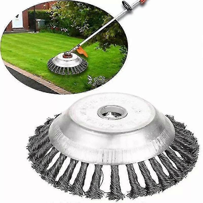 Wire Wheel Lawn Mower Lawn Mower Head Weed Brush Garden Tools Cutting (6inch)