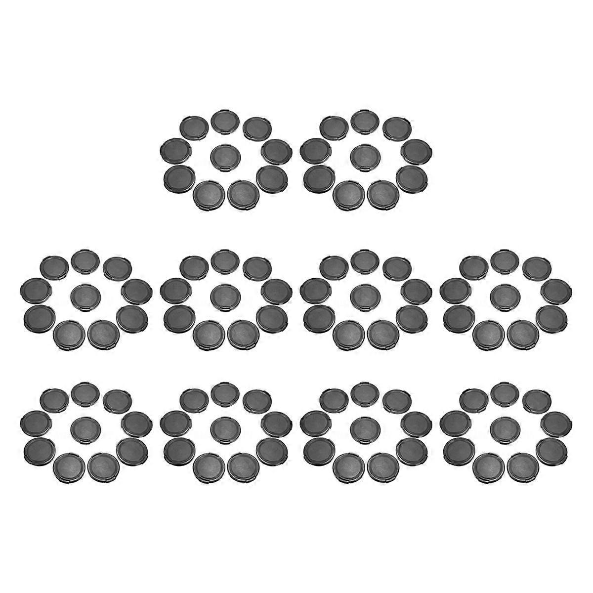 Univeral 100Pcs 49mm Center Pinch Front Lens Cap for DSLR Camera