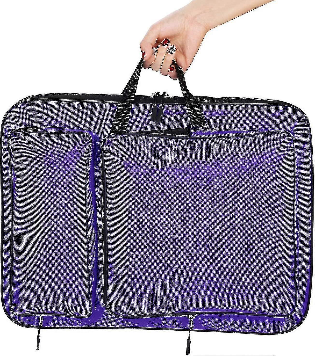 A3 Art Portfolio Case حقيبة لوحة الرسم المحمولة حقيبة حمل فنية مقاومة للماء حقيبة ظهر فنية 19x14 بوصة (أسود)