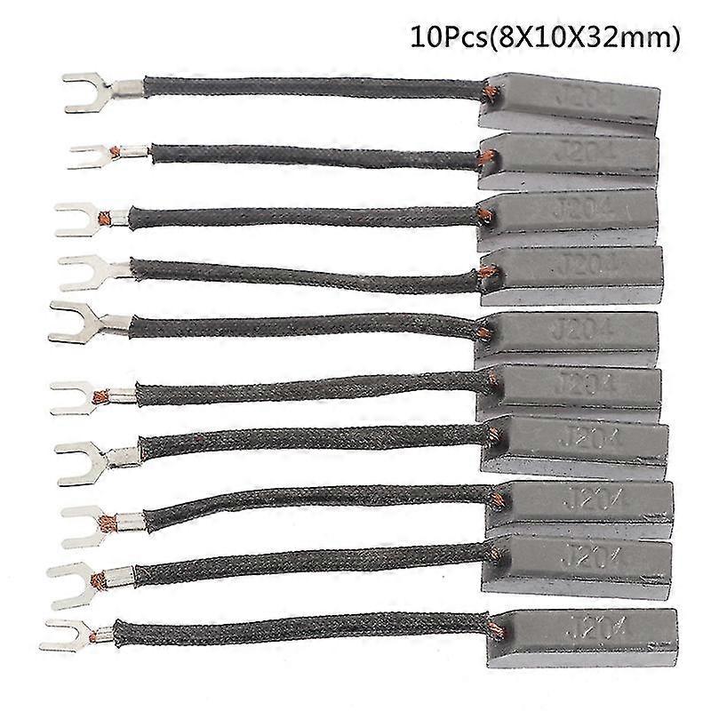 10 stk J204 Generator Elektrisk motor Dynamo Reservedeler Carbon Brush