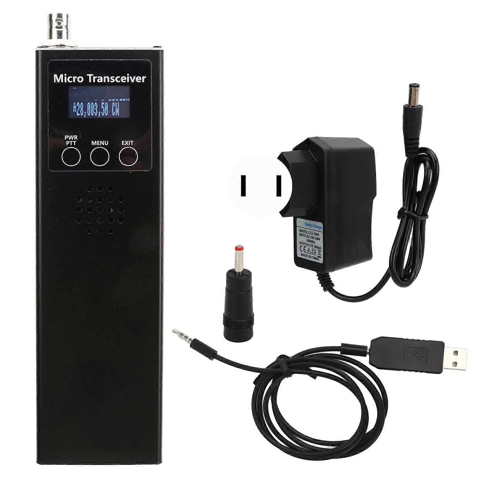 Radio Transceiver 0.5MHz30MHz 4 Waveband Handheld HF SSB QRP USDX Transceiver for Reception US Plug NO.6849