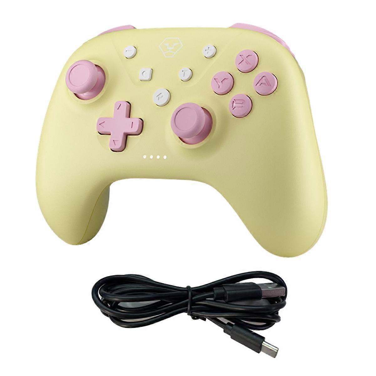 for Switch Bluetooth Gamepad 3-Mode Somatosensory Vibration Candy Colored Handle Yellow