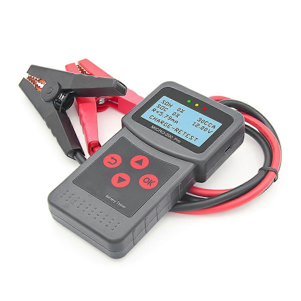 Micro-200 Pro Car Motorcycle Battery Tester 12/24V Multi-Language Digital Battery System Analyzer f