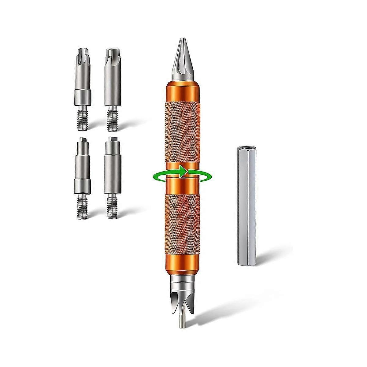 Multitool with Drill Hex Adapter  Case Chamfer Deburring Hand Tools for Reloading  for Removing Crimps  Fits Case