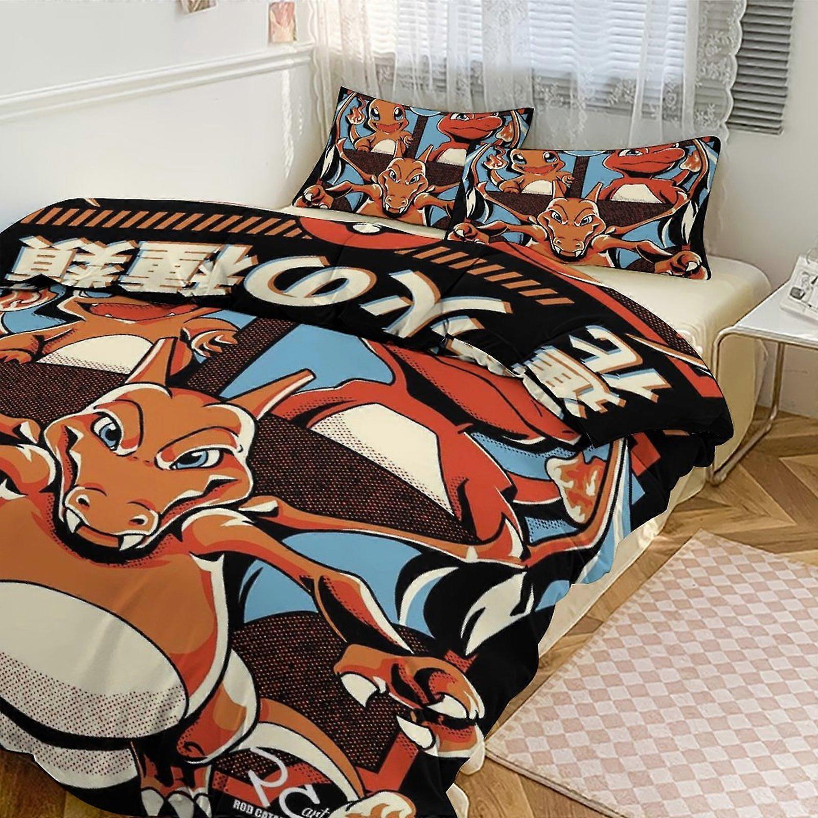 ملاءات السرير g283 طقم الفراش الطباعة Ch_arma_nder نمط لحاف كوف طقم 3 قطع 1 غطاء لحاف و 2 كيس وسادة للنساء الرجال المراهقين tq283 ملاءات السرير