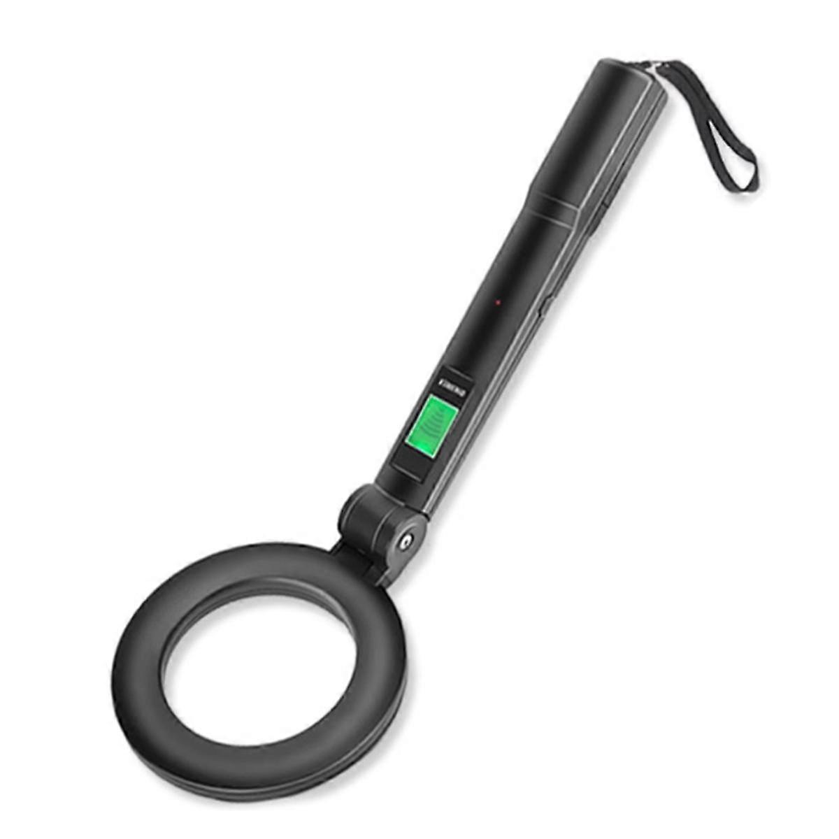 Détecteur de métaux portable pliable 360Scanning Metal Scanner Contrôleur de sécurité pour Treas Noir