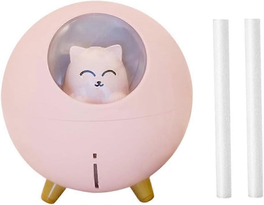 Mini USB Diffuser Humidifier Diffuser Moisturizing Humidifying Cup with Pink LED, Home Humidifier