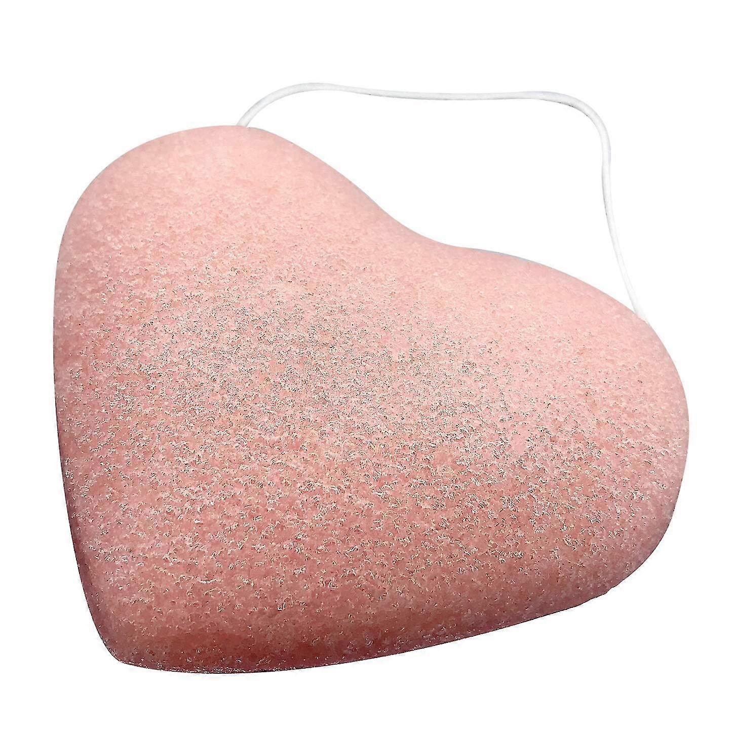 Face Sponges For Cleansing And Exfoliating Premium Pink Clay Heart Natural Organic Soft Reusable For Sensitive Skin