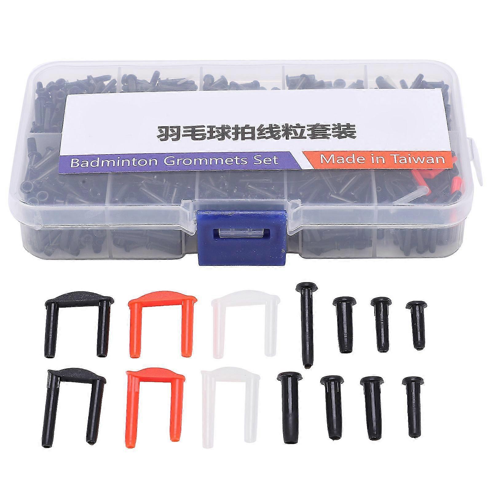 Powerti Badminton Grommets Set - Stringing Tools Bucket for Racquet Eyelets, String Protector