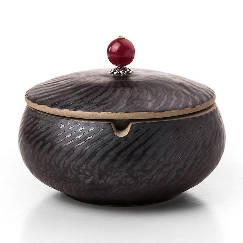 Ceramic Ashtray with Lids Windproof Cigarette Ashtray Use Ash Holder
