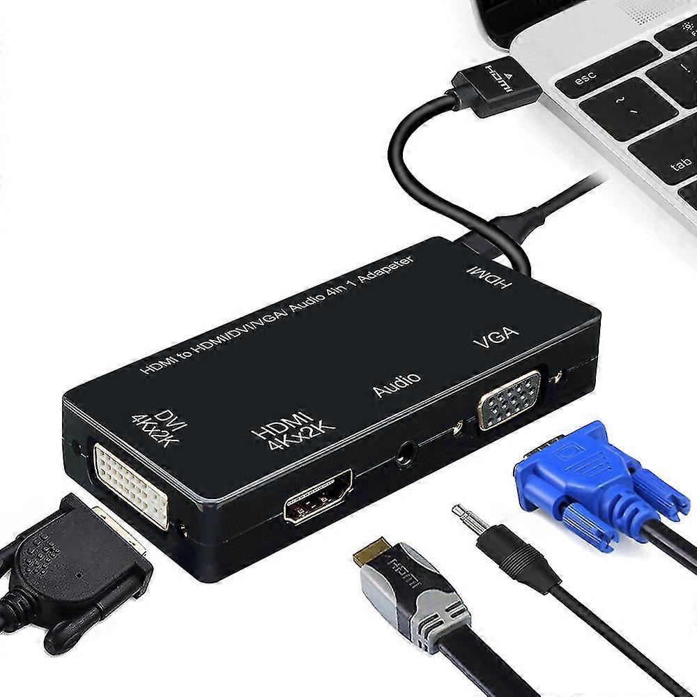 3 ב 1 HDMI כדי Vga Dvi HDMI עם כבל מתאם מיקרו אודיו 3.5 מ"מ