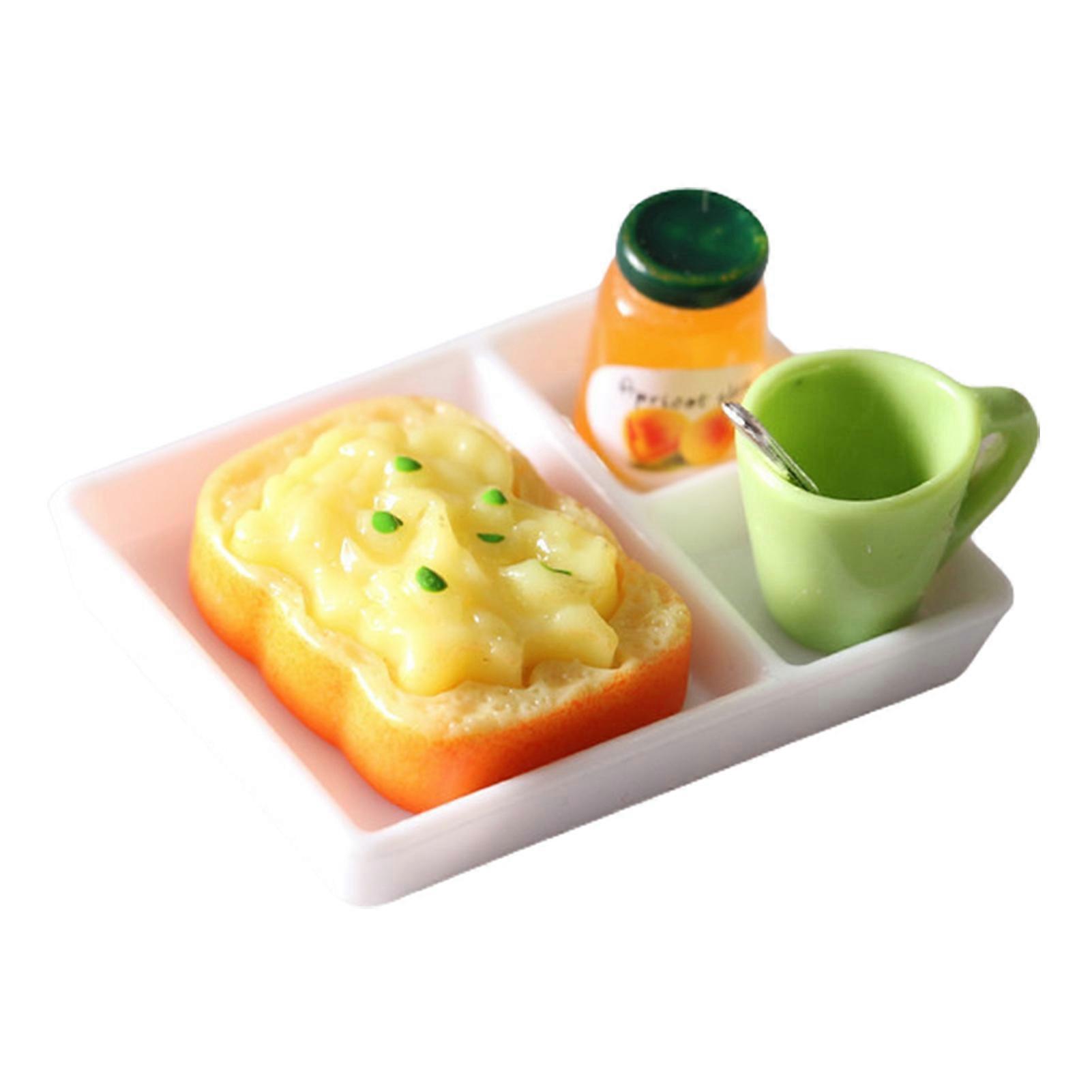 Toast Model Simulation Shooting Props Resin Dollhouse Miniature Ornaments for Play