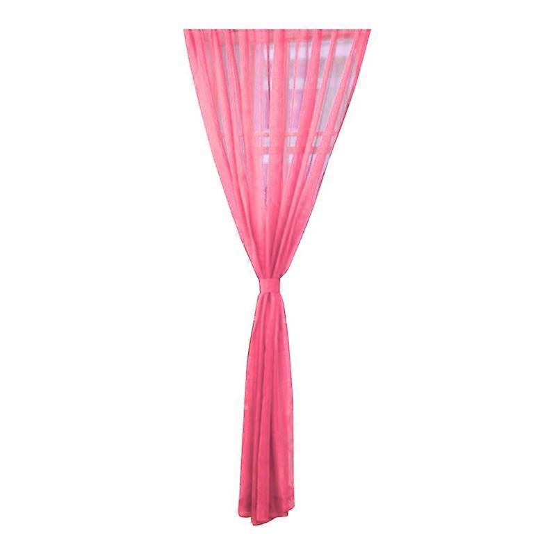 Solid Color Tulle Voile Door Window Curtain Drape Panel Sheer Scarf Valances