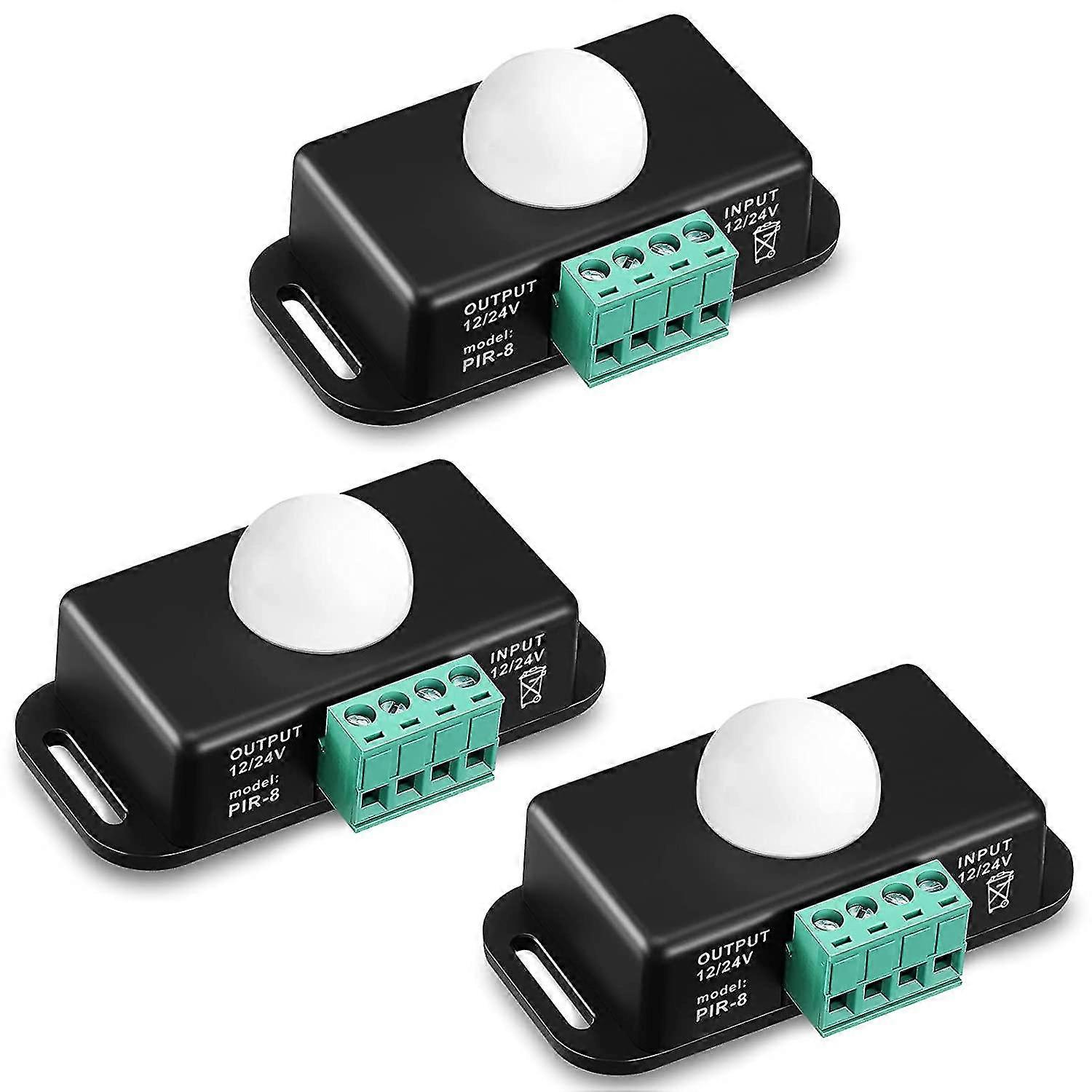 3 Pcs 12 V 24 V Pir Sensor Infrared Motion Detector Body Motion Sensing Light Switch Pir Controller