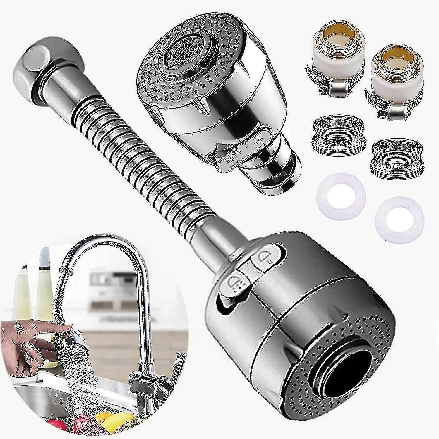 Water Saving Tap,17cm Splash Proof Faucet, Multi Function Faucet Set