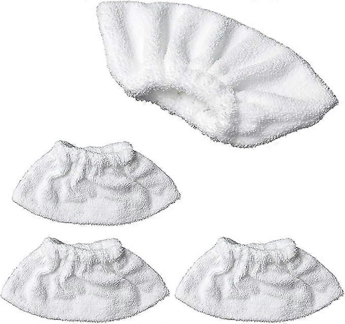 A set of 4 microfiber steam cleaning accessories for manual nozzles, a set of sponge cloth, cotton sponge cover, compatible with most steam cleaning a