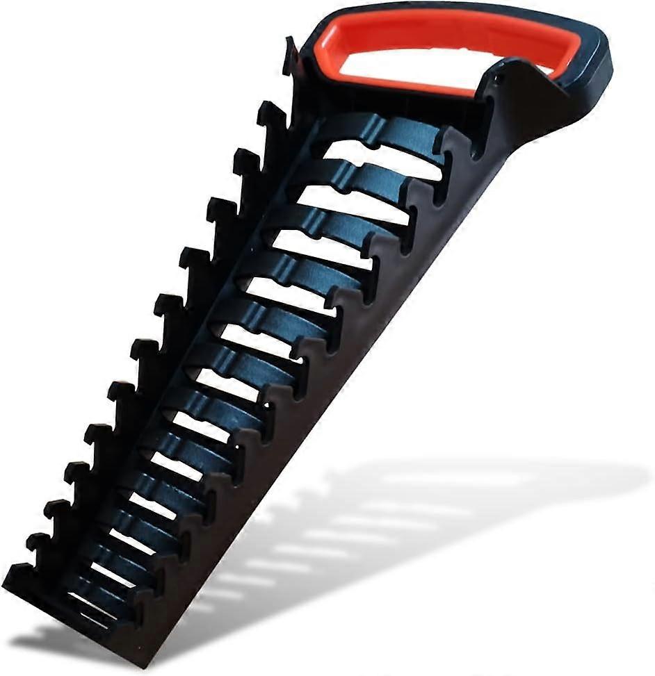 Wrench Organizer Wrench Gripper Tray Universal Portable 12 Tool Wrench Holder Storage Rack, Handle for Carrying or Hanging