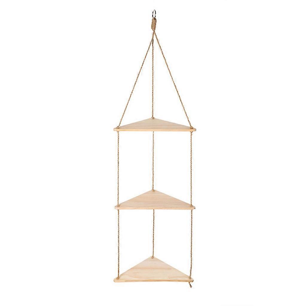 Macrames Triangle Storage Rack Tapestry Wall Hanging Plant Flowerpot Holder