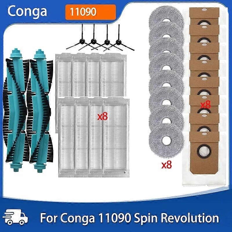Σακούλα σκόνης για Cecotec Conga 11090 κύρια εξαρτήματα σφουγγαρίστρας φίλτρων φίλτρων Hepa επαναστατών περιστροφής επανάστασης περιστροφής