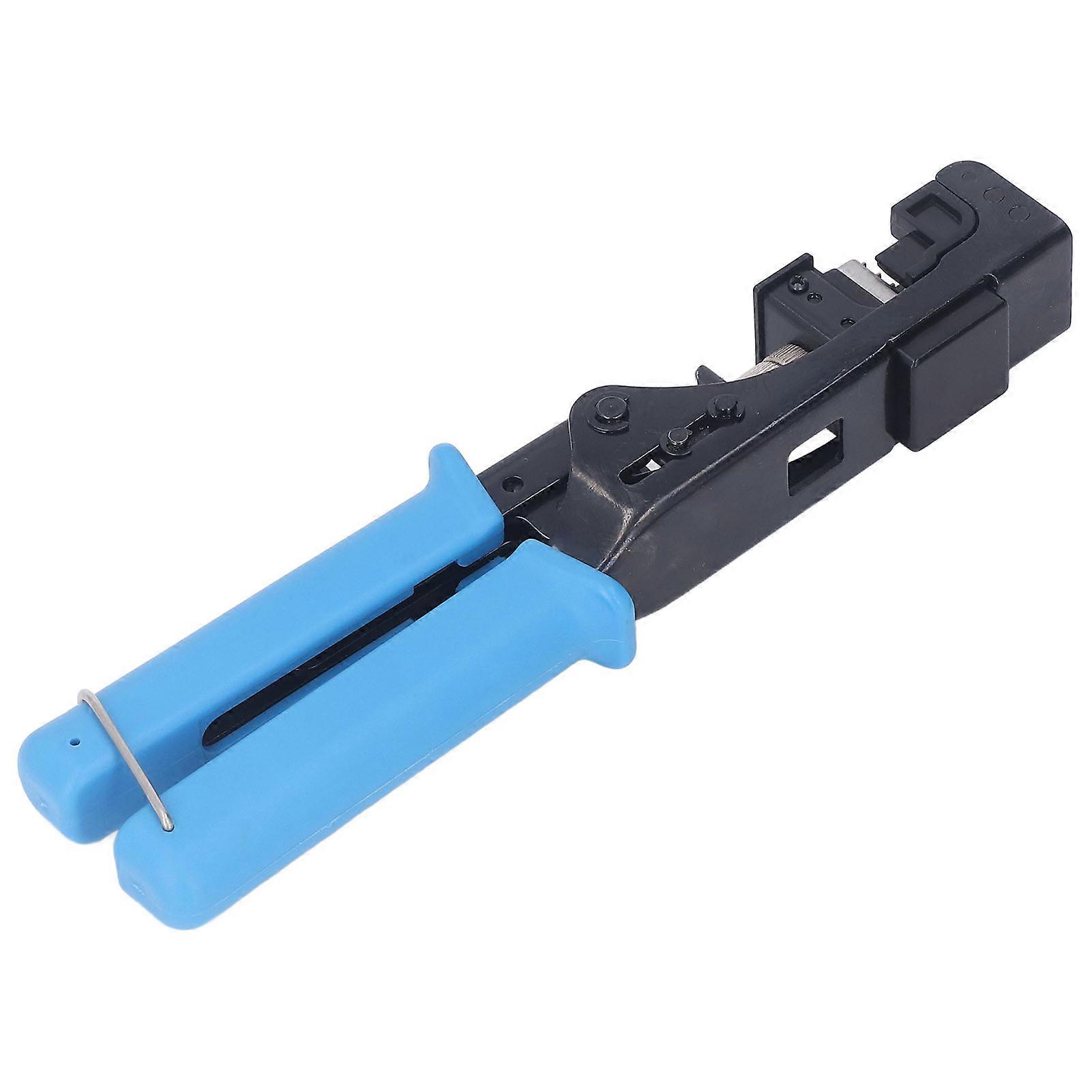 Modular Data Cable Crimper Alloy Steel Flat Mouth Termination Tool for Cat5 Cat6