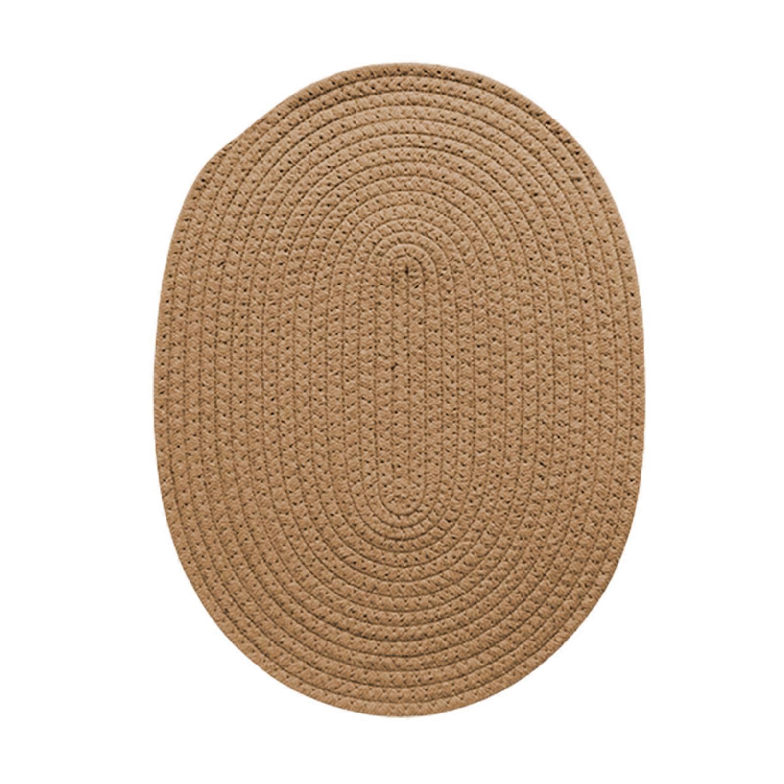 Insulation Pad Soft Heat Insulation Simplicity Decorative Japanese Style Non-slip Cotton Simple Oval Woven Mat Kitchen Supplies KAESI