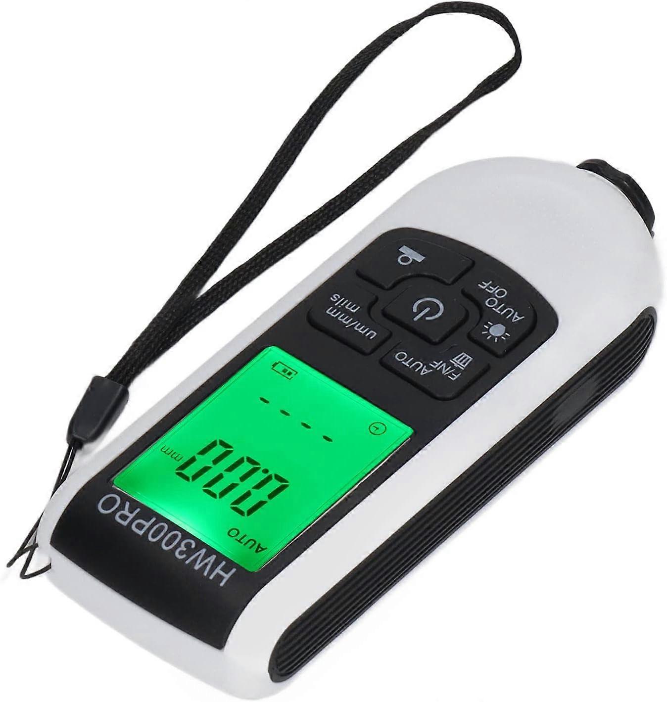 Digital Coating Thickness Gauge, Portable Paint Thickness Meter, 0-2000UM Range, Coating Measuring Tool for (White)